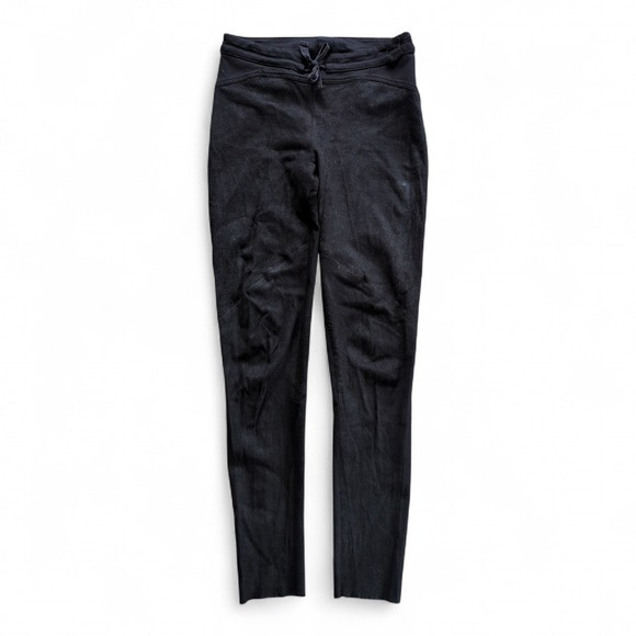 Isabel Benenato Black Leather Drawstring Leggings US 4–6 - Picture 3 of 11